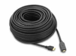 PremiumCord HDMI High Speed + Ethernet kabel se zesilovačem/ AWG24/ 3x stínění/ M/M/ zlacené konektory/ 25m/ černý