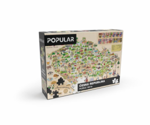 Puzzle Popular - Mapa České republiky, 160 ks