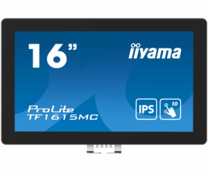 16" iiyama TF1615MC-B1: FHD,10P,IP65,HDMI,DP,VGA