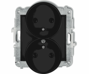 Karlik Mini Double Socket s/u s výňatky Black Mat 12MGPR-2ZP