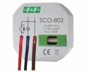 F&F Stmívač osvětlení SCO-802 s pamětí 230V AC 350W šedý ...