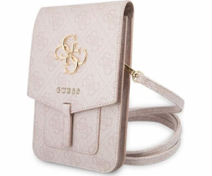 Guess PU 4G Metal Logo Phone Bag Pink Nové