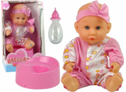 Import Leantoys Doll Bobas Pink Potty Pee pije luk 24 cm