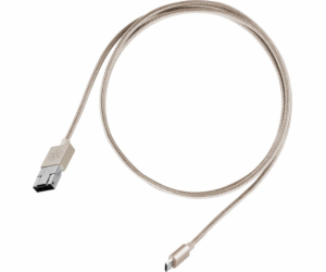 SilverStone USB-A - microUSB USB kabel 1 m zlatý (52013)