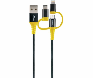 Schwaiger USB kabel USB-A - USB-C + microUSB + Lightning ...