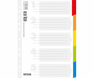 KARTONOVÉ VLOŽKY Herlitz 1 - 5 A4 S LAMINOVANÝMI INDIKÁTORY