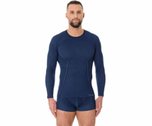 Brubeck Men s Long -sleeved Active Wool Navy R. XL (LS12820)