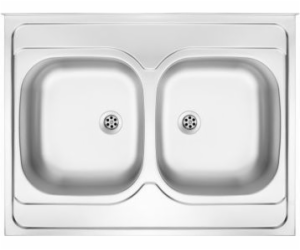 DEANTE TANGO 2 Chamber Sink bez odkapárny 60 x 80 cm ocel...