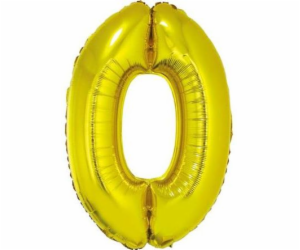 Godan Foil Balloon Number 0 Gold, 85 cm