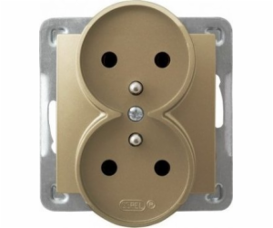 Double Socket Ospel Impresja GP-2yraz/M/28 s uzemněním pr...