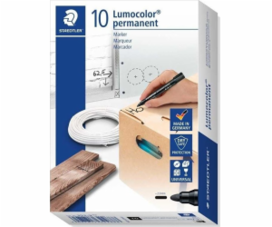 STAEDTLER fixy lumocolor trvalá černá 10 kusů