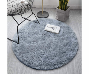 Strado Kulatý koberec Shaggy Strado 150x150 SilverFur (Li...