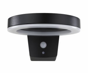 REV LED Solar wall light Round black