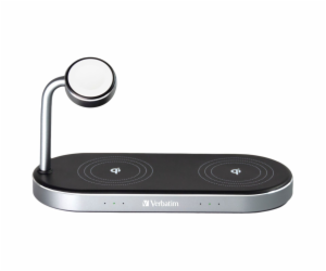 Verbatim WCS-03 Aluminum 3-in-1 Qi MFi Dual WiFi+Apple Wa...