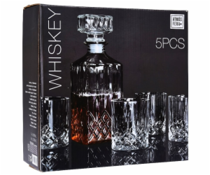 Whiskey set karafa + sklenice sada 5 ks křišťálové sklo, ...