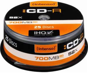 1x25 Intenso CD-R 80 / 700MB 52x Speed, Cakebox Spindel