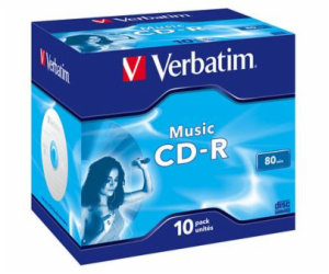 VERBATIM CD-R(10-pack)Audio/Live it!/Colour/Jewel/80Min