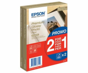 2x 40 Epson Premium Photo leskly papir 10x15 cm, 255 g