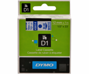 Dymo D1 paska 12 mm x 7 m modra na  bile 45014