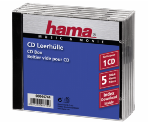 1x5 Hama CD-Box Jewel-Case 44744