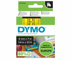 Dymo D1 paska 6 mm x 7 m cerna na  zlute 43618