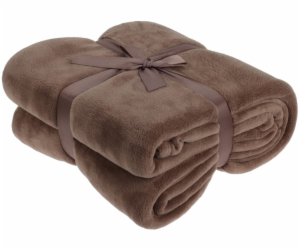 HOMESTYLING Deka fleece 180 x 230 cm ESSENTIALS hnědá KO-...