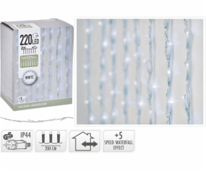 Světelný řetěz VODOPÁD bílá 220 LED / 2 m KO-AX8405300