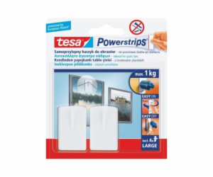 TESA POWERSTRIPS HOOK FOR PAINTINGS 2pcs. 1kg WHITE