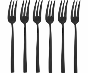 Sambonet Rock PVD 6 Cake Forks DolceNero Lucido