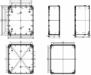 Schneider pouzdro 341 x 291 x 128 mm ABS IP66 Thalassa TB...