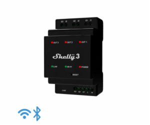 Shelly Pro 3 DIN Rail 3-channel Relay, WiFi/LAN