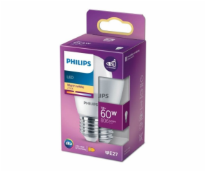 LED žárovka PHILIPS, P48, E27, 7 W, 806 lm, 2700 K