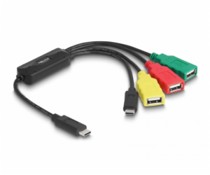 Delock Čtyřportový kabelový Hub USB 2.0 s rozhraním USB T...