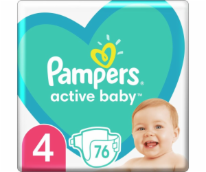 Pampers Active Baby Plenky Velikost 4, 9kg-14kg, 76ks