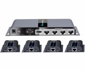 PremiumCord HDMI 1-8 splitter+extender po CAT6/6a/7, FULL...