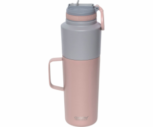 Asobu Twin Pack Bottle with Mug Pink, 0.9 L + 0.6 L