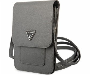 Guess PU Saffiano Triangle Logo Phone Bag Grey Guess prém...