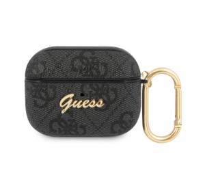 Guess 4G Script PC/PU Pouzdro pro Airpods Pro Grey Nové