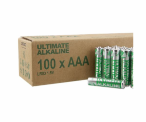 DELTACO ULTIMATE, Baterie alkalické AAA LR03 100ks