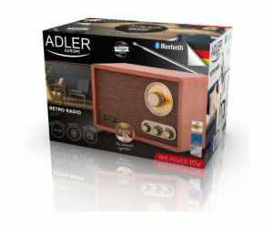 ADLER AD1171, FM Rádio v RETRO stylu s Bluetooth