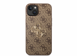 Guess PU 4G Metal Logo Zadní Kryt pro iPhone 14 Brown