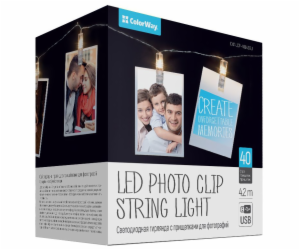 COLORWAY LED fotokolíčky / 40 LED / délka 4,2 m / teplá b...