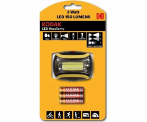 LED čelovka Kodak Headlamp 150 + 3x AAA Extra Heavy Duty