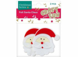 Craft with Fun Dekorativní plstěný ornament Santa Claus, 2 prvky