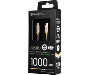 SilverStone USB-C - USB-C USB kabel 1 m zlatý (SST-CPU06G...