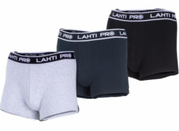 Lahti Pro pánské boxerky černé, šedé, tmavě modré, 3 páry, 2xl, lahti