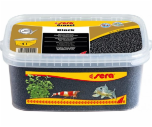 Sera Gravel Black akvarijní štěrk, 2 - 3 mm, 3 l, černý