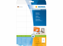 Herma Premium Labels 4361, A4, bílá, 70 x 42 mm, matný papír, 525 ks (4361)