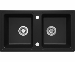 DEANTE 2-CHAMBER GRANITE SINK BLACK ZOR