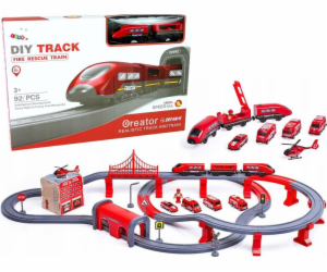 Import leantoys Set Town Hasiči Červený vlak 203 km/h